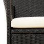 vidaXL 9-tlg. Garten-Essgruppe mit Kissen Poly Rattan Schwarz vidaXL 9-tlg. Garten-Essgruppe mit Kissen Poly Rattan Schwarz