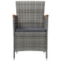 vidaXL 11-tlg. Garten-Essgruppe mit Kissen Poly Rattan Schwarz & Grau vidaXL 11-tlg. Garten-Essgruppe mit Kissen Poly Rattan Schwarz & Grau