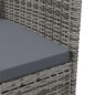 vidaXL 11-tlg. Garten-Essgruppe mit Kissen Poly Rattan Schwarz & Grau vidaXL 11-tlg. Garten-Essgruppe mit Kissen Poly Rattan Schwarz & Grau