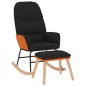 vidaXL Schaukelsessel mit Hocker Schwarz Stoff vidaXL Schaukelsessel mit Hocker Schwarz Stoff