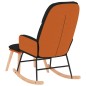 vidaXL Schaukelsessel mit Hocker Schwarz Stoff vidaXL Schaukelsessel mit Hocker Schwarz Stoff