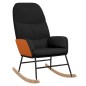 vidaXL Schaukelsessel mit Hocker Schwarz Stoff vidaXL Schaukelsessel mit Hocker Schwarz Stoff