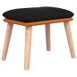 vidaXL Schaukelsessel mit Hocker Schwarz Stoff vidaXL Schaukelsessel mit Hocker Schwarz Stoff