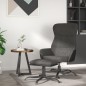 vidaXL Relaxsessel mit Hocker Dunkelgrau Stoff vidaXL Relaxsessel mit Hocker Dunkelgrau Stoff