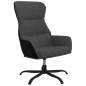 vidaXL Relaxsessel mit Hocker Dunkelgrau Stoff vidaXL Relaxsessel mit Hocker Dunkelgrau Stoff