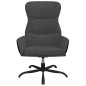 vidaXL Relaxsessel mit Hocker Dunkelgrau Stoff vidaXL Relaxsessel mit Hocker Dunkelgrau Stoff
