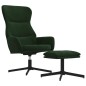 vidaXL Relaxsessel mit Hocker Dunkelgrün Samt vidaXL Relaxsessel mit Hocker Dunkelgrün Samt