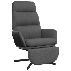 vidaXL Relaxsessel mit Fußstütze Dunkelgrau Stoff