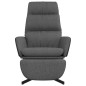 vidaXL Relaxsessel mit Fußstütze Dunkelgrau Stoff vidaXL Relaxsessel mit Fußstütze Dunkelgrau Stoff