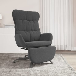 vidaXL Relaxsessel mit Fußstütze Dunkelgrau Stoff