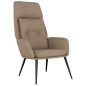 vidaXL Relaxsessel mit Hocker Taupe Mikrofasergewebe vidaXL Relaxsessel mit Hocker Taupe Mikrofasergewebe