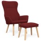 vidaXL Relaxsessel mit Hocker Weinrot Stoff vidaXL Relaxsessel mit Hocker Weinrot Stoff