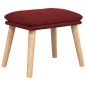 vidaXL Relaxsessel mit Hocker Weinrot Stoff vidaXL Relaxsessel mit Hocker Weinrot Stoff