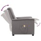 vidaXL Massagesessel Elektrisch Hellgrau Stoff vidaXL Massagesessel Elektrisch Hellgrau Stoff