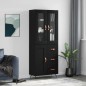 Highboard Schwarz 69,5x34x180 cm Holzwerkstoff Highboard Schwarz 69,5x34x180 cm Holzwerkstoff