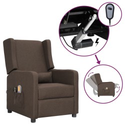 vidaXL Massagesessel Elektrisch Taupe Stoff