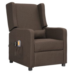 vidaXL Massagesessel Elektrisch Taupe Stoff