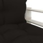 Garten-Palettensofa mit Kissen in Schwarz Holz Garten-Palettensofa mit Kissen in Schwarz Holz