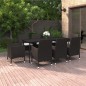 vidaXL 9-tlg. Garten-Essgruppe mit Kissen Poly Rattan und Glas vidaXL 9-tlg. Garten-Essgruppe mit Kissen Poly Rattan und Glas