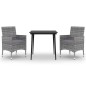 vidaXL 3-tlg. Garten-Essgruppe mit Auflagen Poly Rattan und Glas vidaXL 3-tlg. Garten-Essgruppe mit Auflagen Poly Rattan und Glas