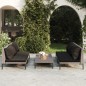 vidaXL 5-tlg. Garten-Lounge-Set mit Kissen Poly Rattan Dunkelgrau vidaXL 5-tlg. Garten-Lounge-Set mit Kissen Poly Rattan Dunkelgrau