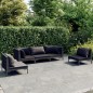 vidaXL 5-tlg. Garten-Lounge-Set mit Kissen Poly Rattan Dunkelgrau vidaXL 5-tlg. Garten-Lounge-Set mit Kissen Poly Rattan Dunkelgrau