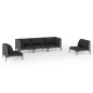 vidaXL 5-tlg. Garten-Lounge-Set mit Kissen Poly Rattan Dunkelgrau vidaXL 5-tlg. Garten-Lounge-Set mit Kissen Poly Rattan Dunkelgrau