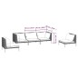 vidaXL 5-tlg. Garten-Lounge-Set mit Kissen Poly Rattan Dunkelgrau vidaXL 5-tlg. Garten-Lounge-Set mit Kissen Poly Rattan Dunkelgrau