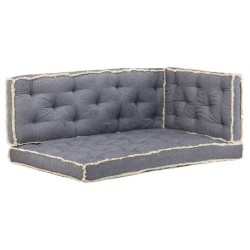 vidaXL 3-tlg. Palettenkissen-Set Blau