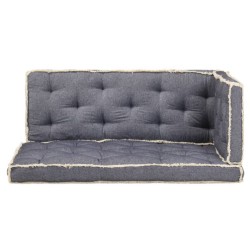 vidaXL 3-tlg. Palettenkissen-Set Blau