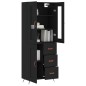 Highboard Schwarz 69,5x34x180 cm Holzwerkstoff Highboard Schwarz 69,5x34x180 cm Holzwerkstoff