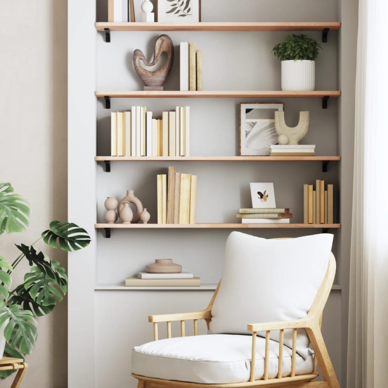 vidaXL Wandregal 100x20x1,5 cm Massivholz Buche vidaXL Wandregal 100x20x1,5 cm Massivholz Buche