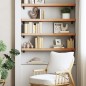 vidaXL Wandregal 80x20x4 cm Massivholz Buche vidaXL Wandregal 80x20x4 cm Massivholz Buche
