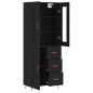 Highboard Schwarz 69,5x34x180 cm Holzwerkstoff Highboard Schwarz 69,5x34x180 cm Holzwerkstoff