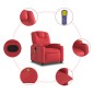 vidaXL Massagesessel Rot Kunstleder vidaXL Massagesessel Rot Kunstleder