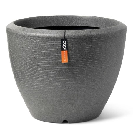 Capi Pflanzvase Arc Granite Konisch Niedrig 34x25 cm Anthrazit