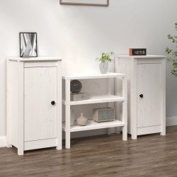 vidaXL Sideboards 2 Stk. Weiß 40x35x80 cm Massivholz Kiefer