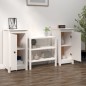 vidaXL Sideboards 2 Stk. Weiß 40x35x80 cm Massivholz Kiefer vidaXL Sideboards 2 Stk. Weiß 40x35x80 cm Massivholz Kiefer