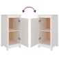 vidaXL Sideboards 2 Stk. Weiß 40x35x80 cm Massivholz Kiefer vidaXL Sideboards 2 Stk. Weiß 40x35x80 cm Massivholz Kiefer