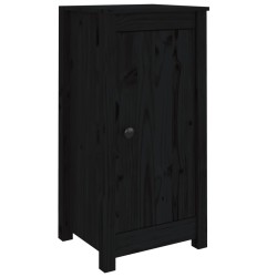 vidaXL Sideboards 2 Stk. Schwarz 40x35x80 cm Massivholz Kiefer