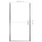 vidaXL Duschtür Hartglas 91x195 cm vidaXL Duschtür Hartglas 91x195 cm