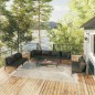 vidaXL 9-tlg. Garten-Lounge-Set mit Kissen Poly Rattan Dunkelgrau vidaXL 9-tlg. Garten-Lounge-Set mit Kissen Poly Rattan Dunkelgrau