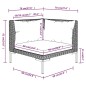 vidaXL 7-tlg. Garten-Lounge-Set mit Auflagen Poly Rattan Dunkelgrau vidaXL 7-tlg. Garten-Lounge-Set mit Auflagen Poly Rattan Dunkelgrau
