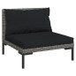 vidaXL 11-tlg. Garten-Lounge-Set mit Auflagen Poly Rattan Dunkelgrau vidaXL 11-tlg. Garten-Lounge-Set mit Auflagen Poly Rattan Dunkelgrau