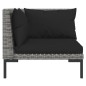 vidaXL 11-tlg. Garten-Lounge-Set mit Auflagen Poly Rattan Dunkelgrau vidaXL 11-tlg. Garten-Lounge-Set mit Auflagen Poly Rattan Dunkelgrau
