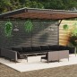 vidaXL 12-tlg. Garten-Lounge-Set mit Auflagen Poly Rattan Dunkelgrau vidaXL 12-tlg. Garten-Lounge-Set mit Auflagen Poly Rattan Dunkelgrau