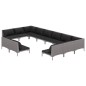 vidaXL 12-tlg. Garten-Lounge-Set mit Auflagen Poly Rattan Dunkelgrau vidaXL 12-tlg. Garten-Lounge-Set mit Auflagen Poly Rattan Dunkelgrau