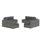 vidaXL 8-tlg. Garten-Lounge-Set mit Kissen Poly Rattan Grau vidaXL 8-tlg. Garten-Lounge-Set mit Kissen Poly Rattan Grau