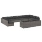 vidaXL 13-tlg. Garten-Lounge-Set mit Kissen Grau Poly Rattan vidaXL 13-tlg. Garten-Lounge-Set mit Kissen Grau Poly Rattan