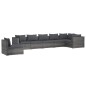 vidaXL 7-tlg. Garten-Lounge-Set mit Kissen Poly Rattan Grau vidaXL 7-tlg. Garten-Lounge-Set mit Kissen Poly Rattan Grau